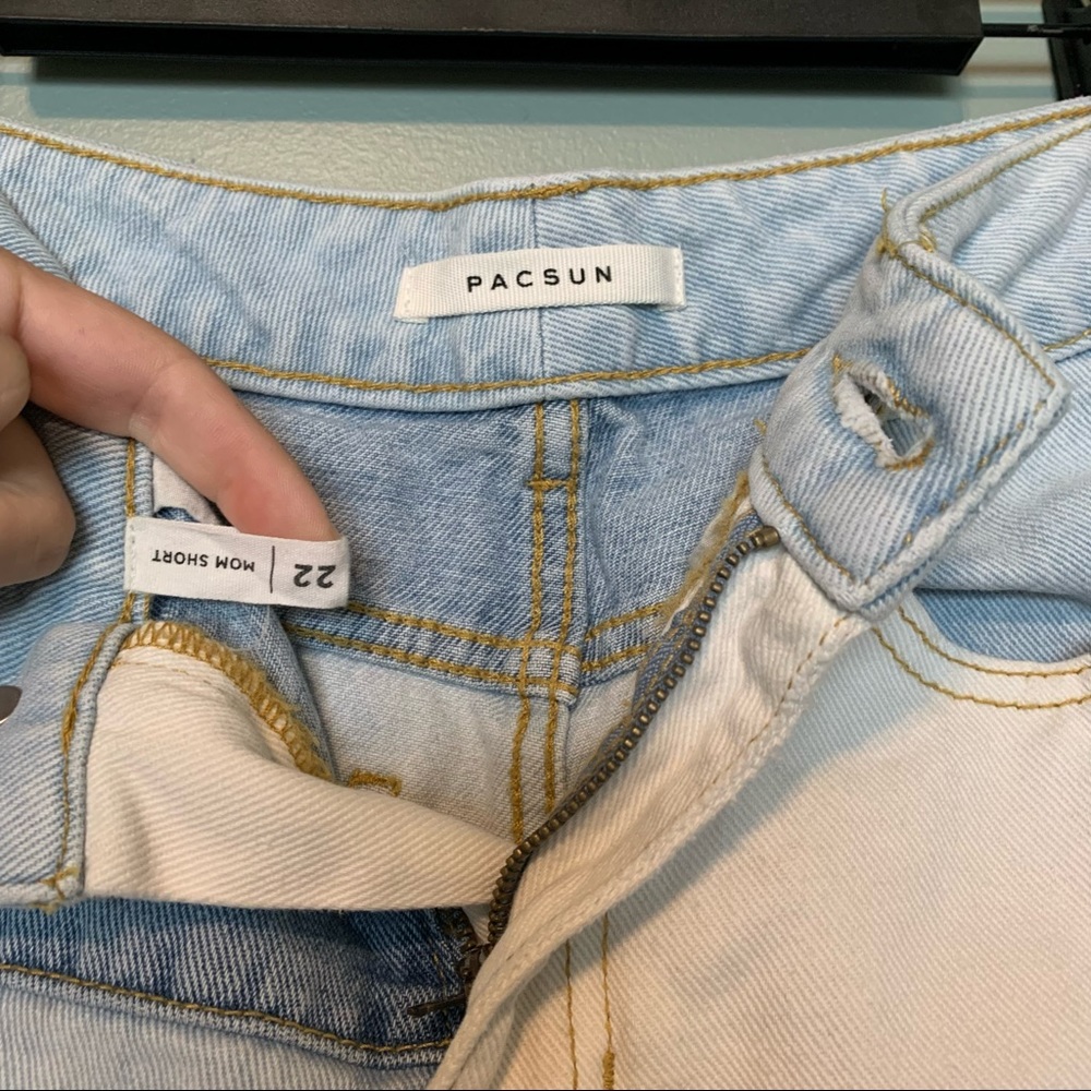 Pac Sun Patchwork Jean shorts - Picture 3 of 4